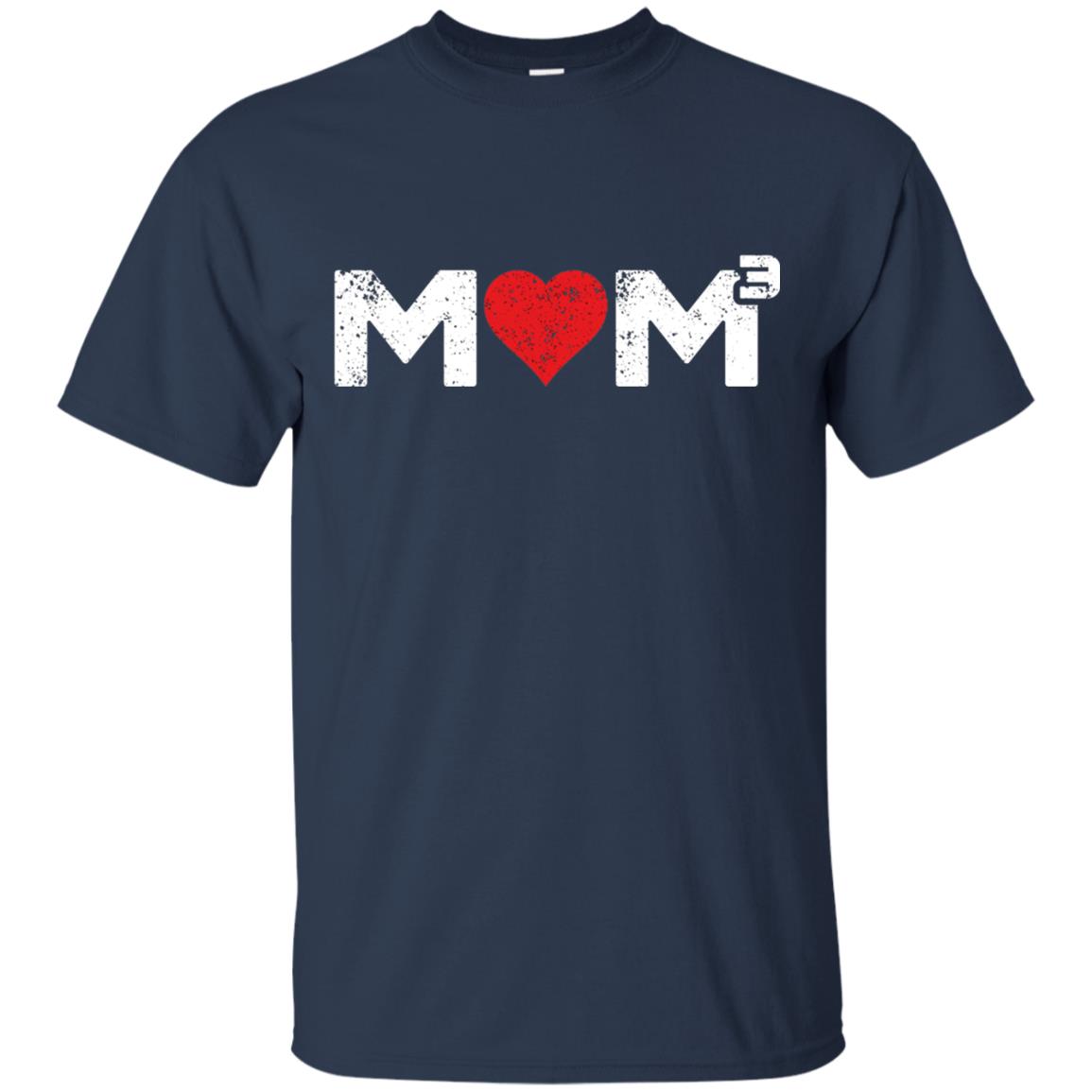 Mom3 Cubed Mother_s Day Mommy T-shirt Navy