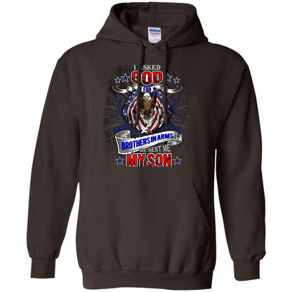 God Sent Me My Veteran Son Daddy T-shirt Dark Chocolate