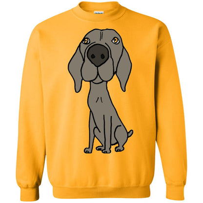 Smiletodaytees Funny Weimaraner Dog Cartoon T-shirt Gold