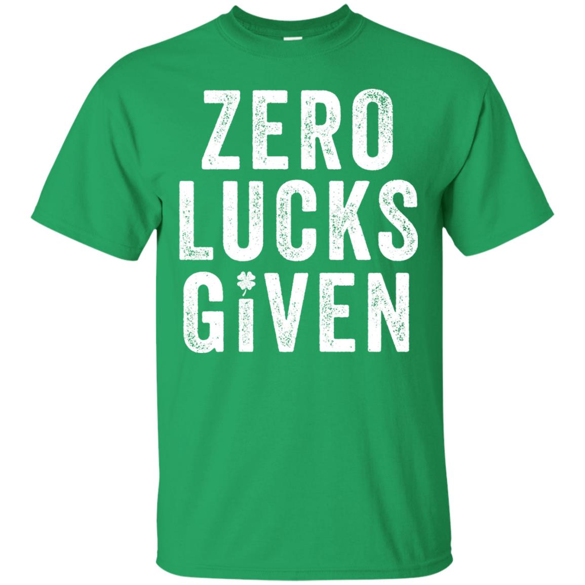 Grunge Zero Lucks Given St. Paddy_s Day T-shirt Irish Green