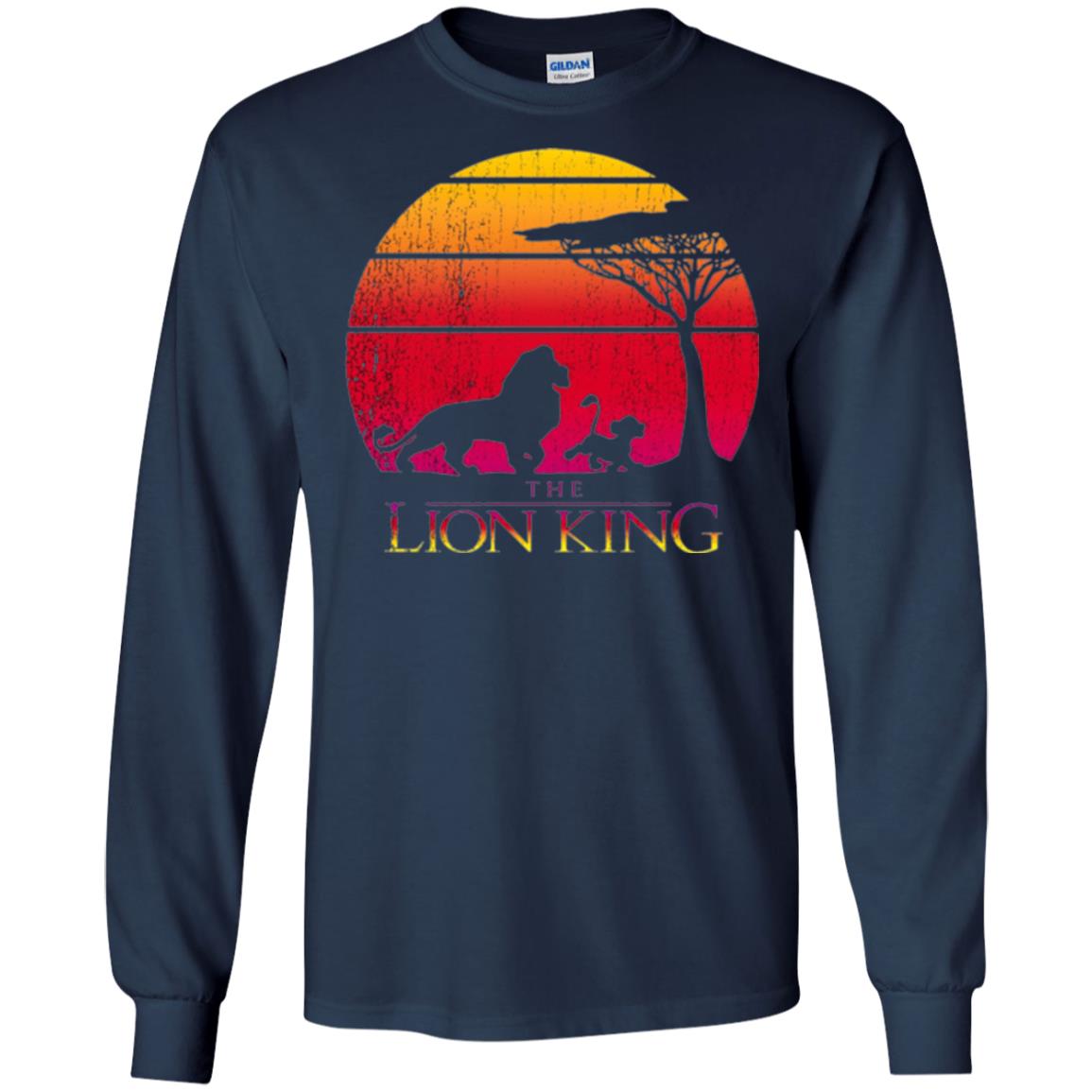 Cartoon T-shirt Lion King Vintage Sunset Navy