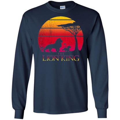 Cartoon T-shirt Lion King Vintage Sunset Navy
