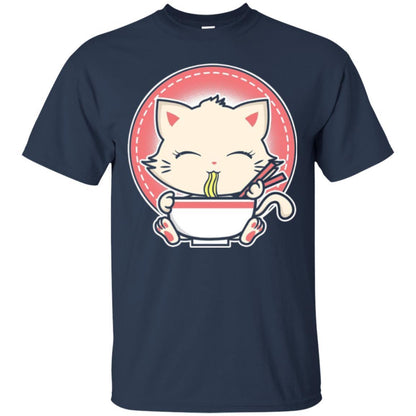 Anime T-shirt Kawaii Japanese Cat Ramen