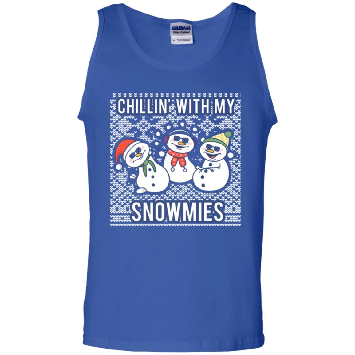 Christmas T-shirt Chillin' With My Snowmies Royal