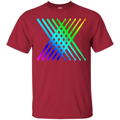 Drummer T-shirt Retro Vintage Drumsticks T-shirt Cardinal