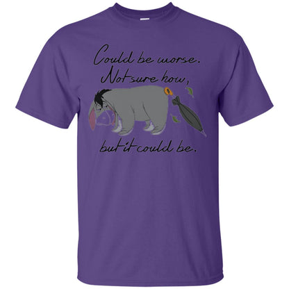 Cartoon T-shirt Could Be Worse Not Sure How But It Could Be Purple