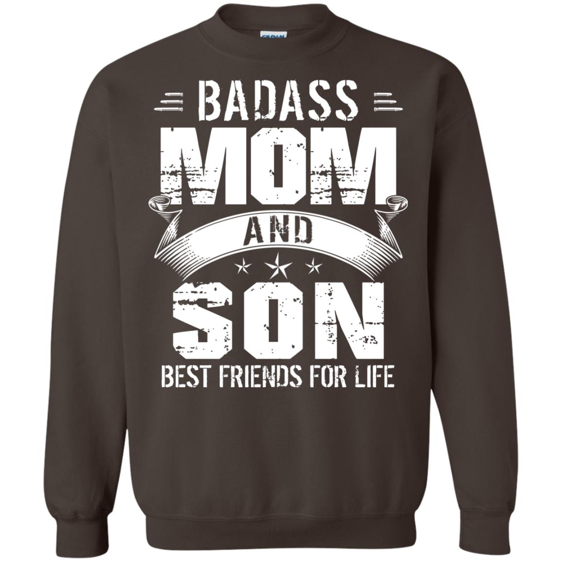 Badass Mom And Son Best Friends For Life Shirt Dark Chocolate