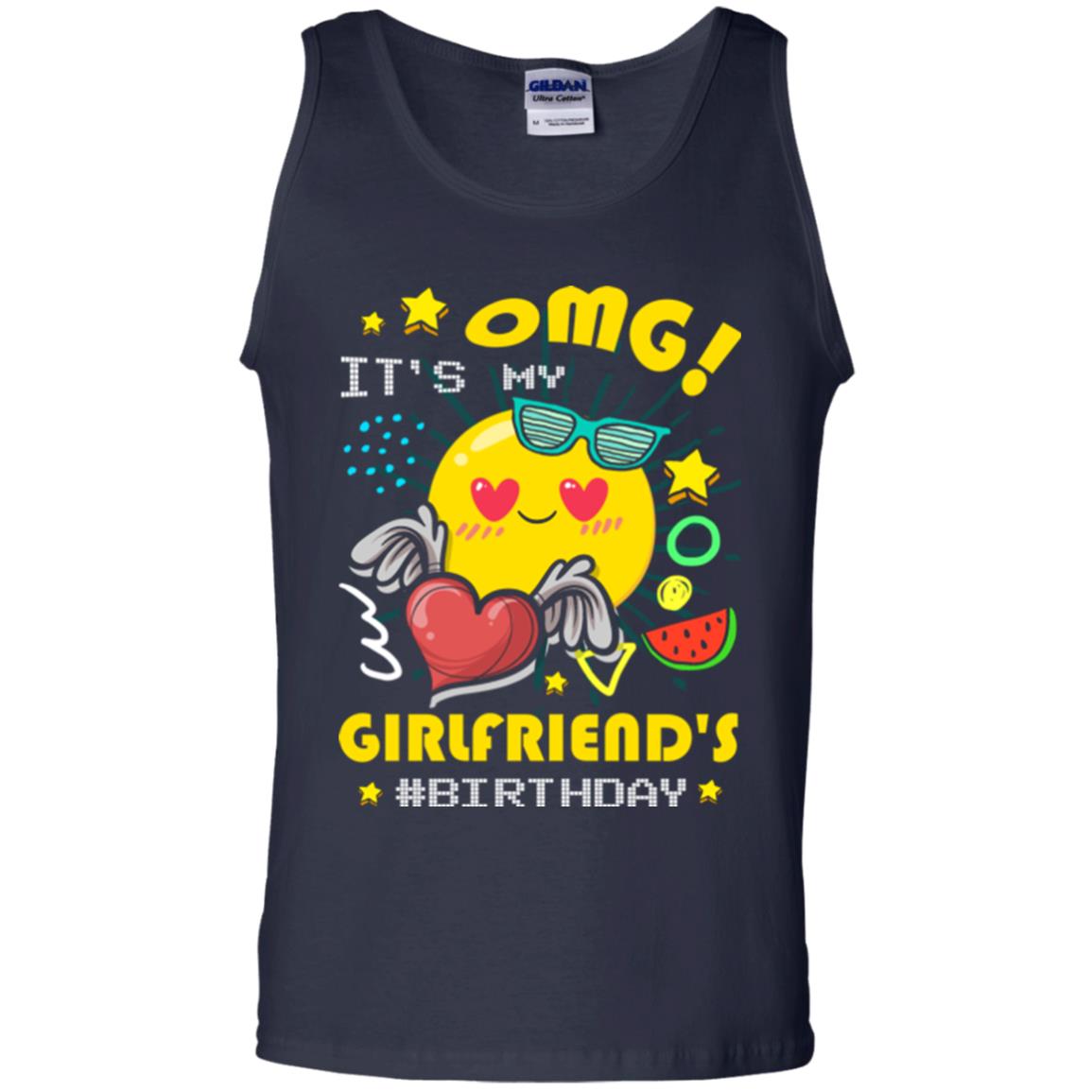 Boyfriend T-shirt Omg It's My Girlfriend's #birthday Navy