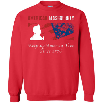 American Masgulinity Keeping America Free Since 1776 Shirt Red