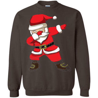 Christmas T-shirt Dabbing Santa Christmas T-shirt Dark Chocolate