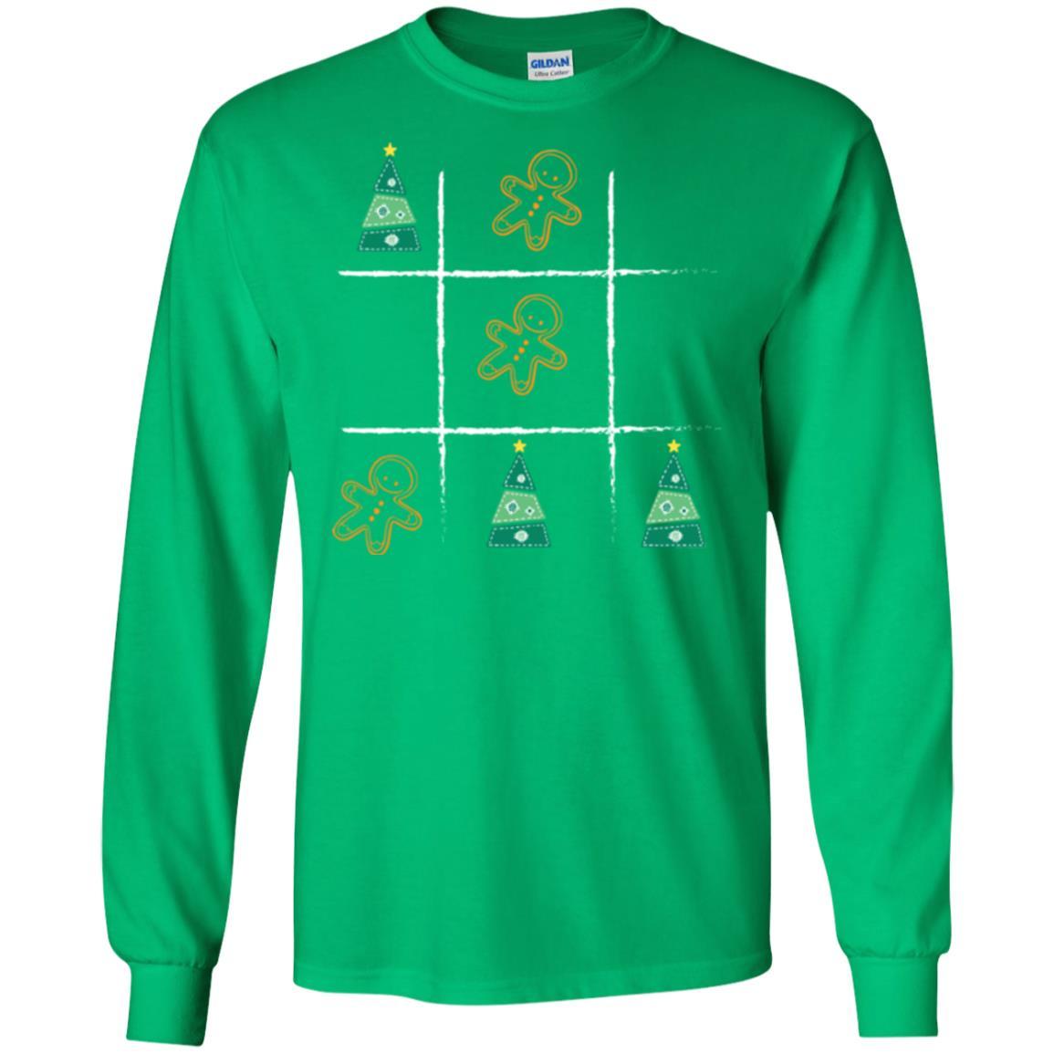 Christmas T-shirt Tic Tac Toe Board Game Irish Green