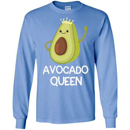 Avocado Queen Vegetarian Shirt For Girls Carolina Blue