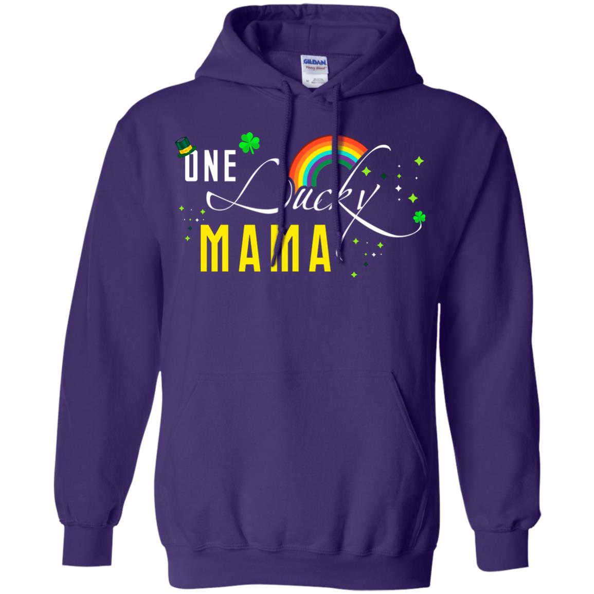 One Lucky Mama St. Patrick_s Day T-shirt Purple