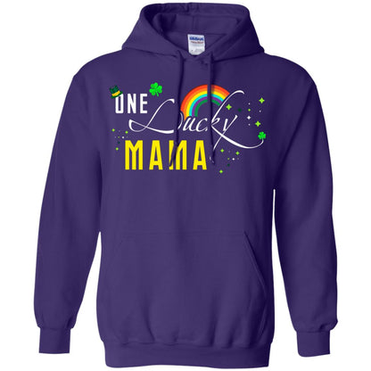 One Lucky Mama St. Patrick_s Day T-shirt Purple