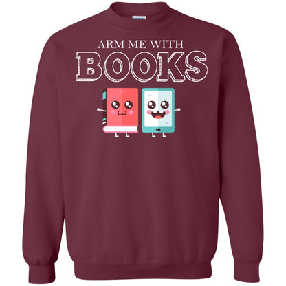 Arm Me With Books Gun Control T-shirt Maroon