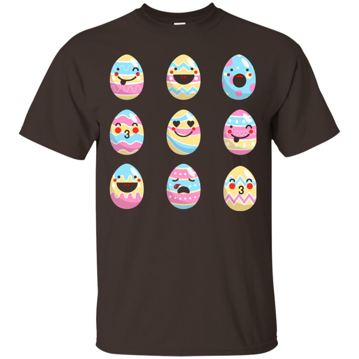 Egg Emoji Easter Happy Egg Hunt For Kids T-shirt Dark Chocolate