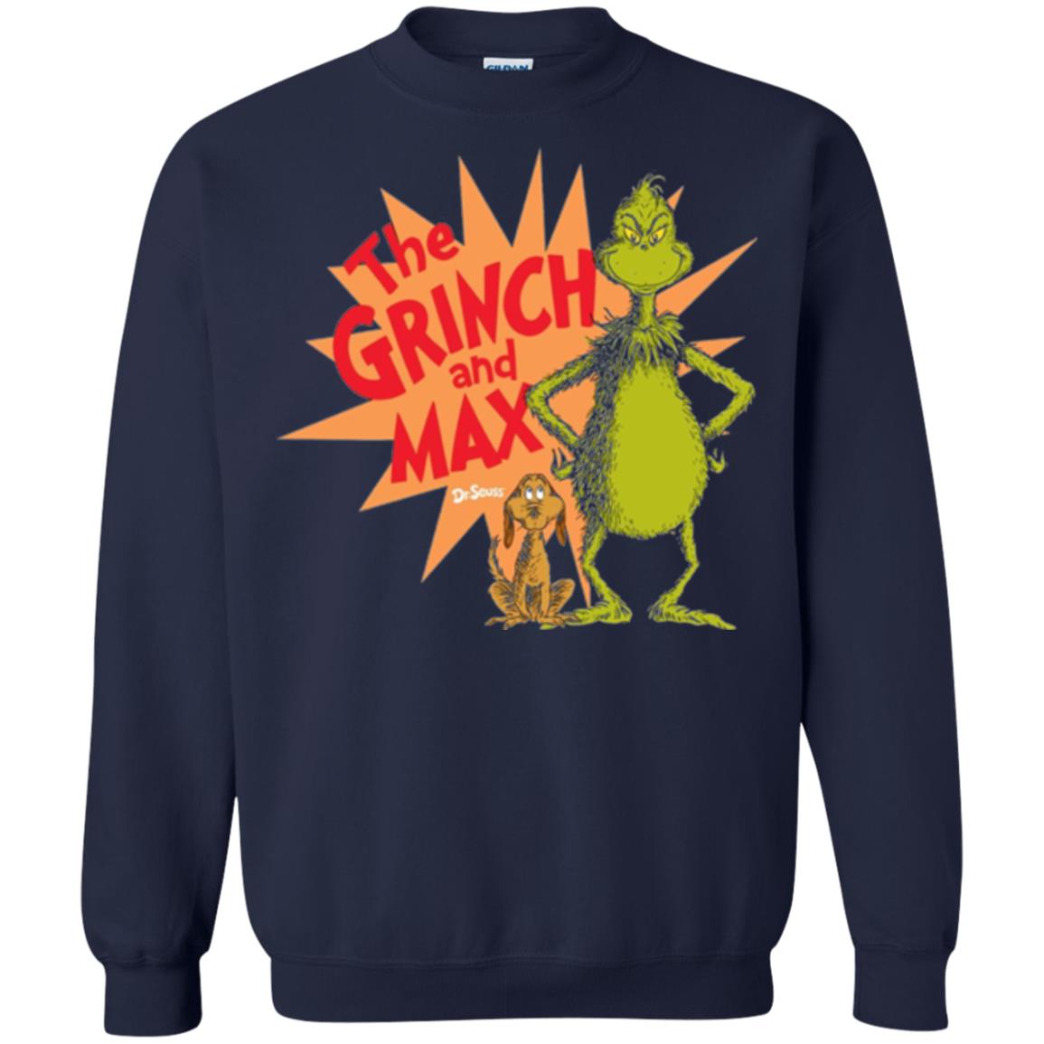 Cartoon T-shirt Dr. Seuss Grinch And Max Burst Navy