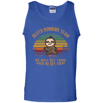 Sloth Running Team We Will Get There When We Get There Shirt Royal