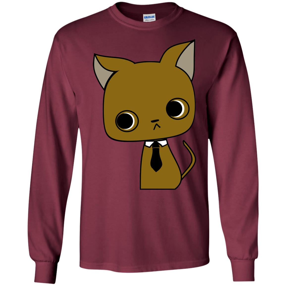 Funny Business Love Cat Shirt Maroon