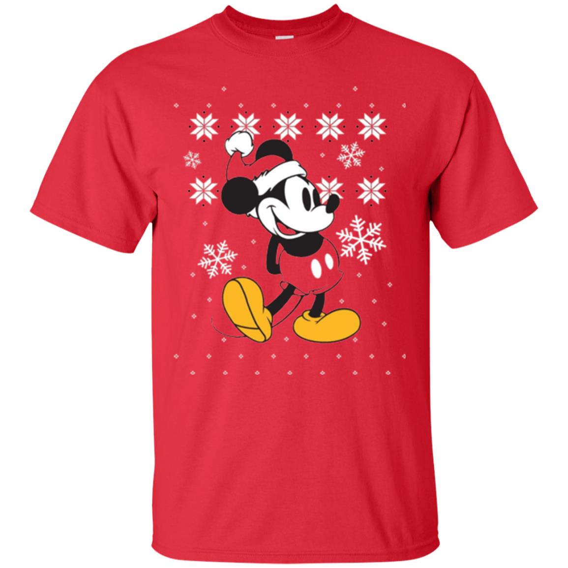 Christmas T-shirt Disney Mickey Mouse Red