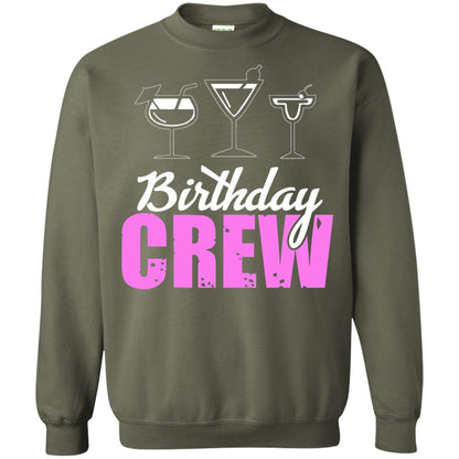 Birthday Crew Funny Girls Birthday Squad T-shirt Military Green