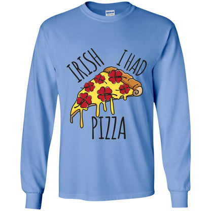 Irish I Had Pizza Patrick Day T-shirt Carolina Blue