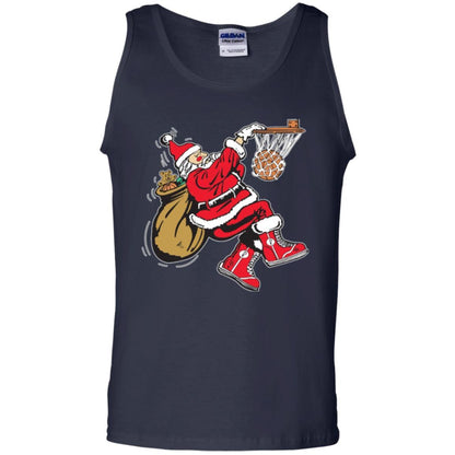 Christmas T-shirt Basketball Santa Claus Navy