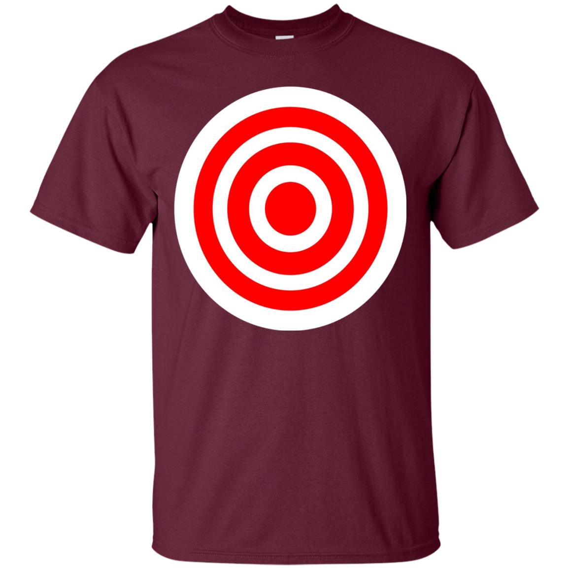 Funny Practice Bulls Eye Board Game Target T-shirt Maroon