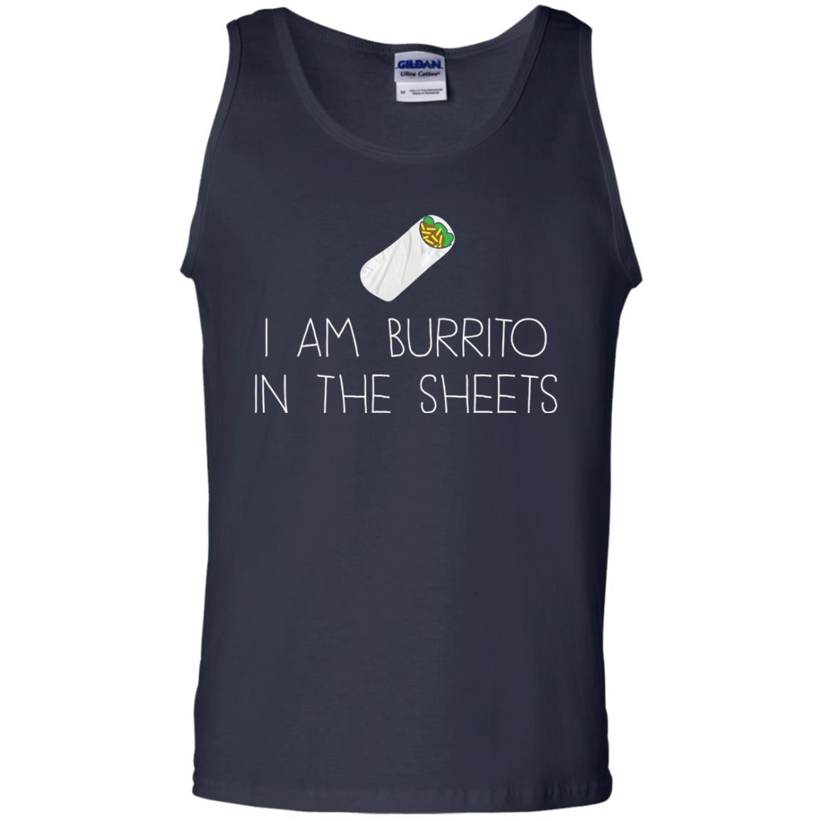 Burrito T-shirt I Am A Burrito In The Sheets Swaddling Navy