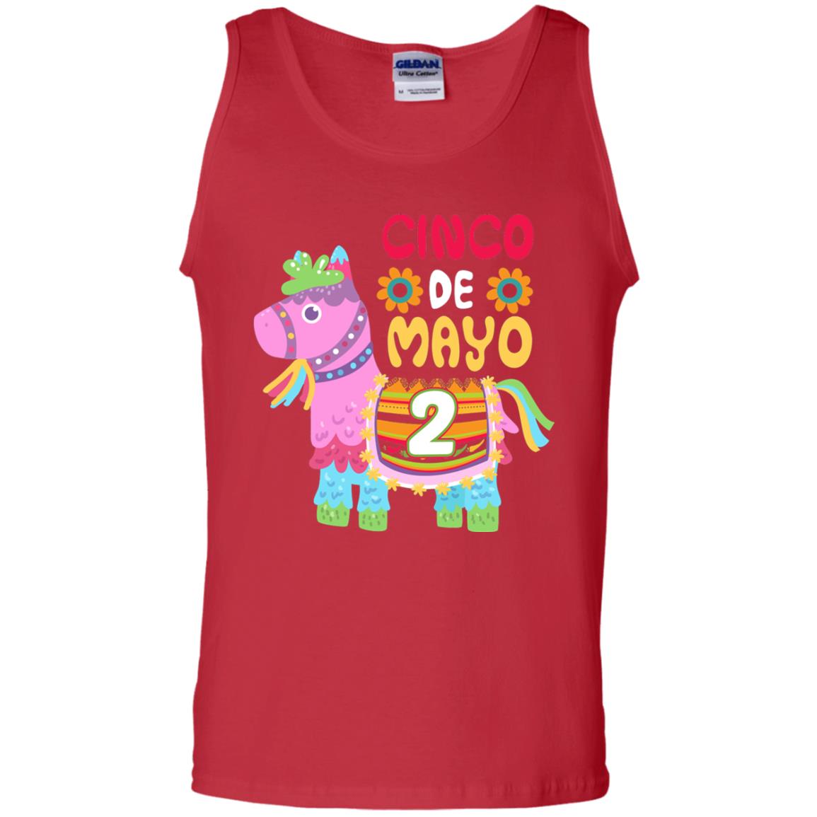 Cinco De Mayo Pinata Jockeys Horse Race 2nd Birthday T-shirt Red