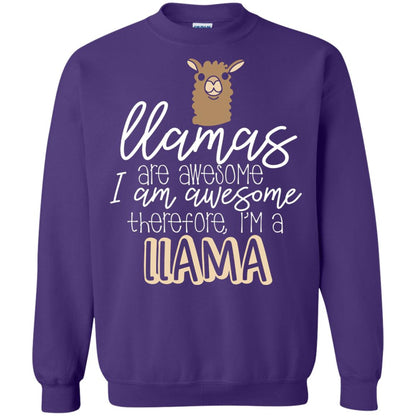 Llamas Are Awesome I Am Awesome Im A Llama T-shirt Purple