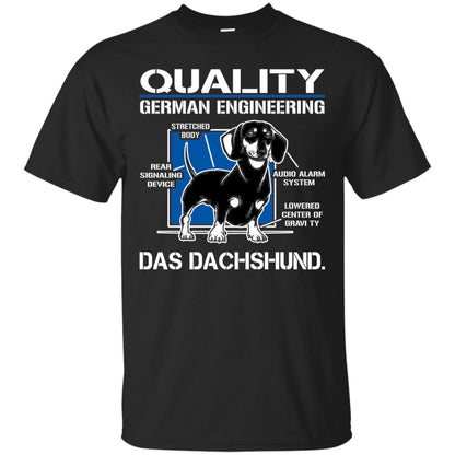 Quality German Engineering Das Dachshund Dog Lover T-shirt Black