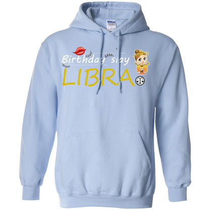 Cute Libra Girl Birthday Lip Slay T-shirt Light Blue