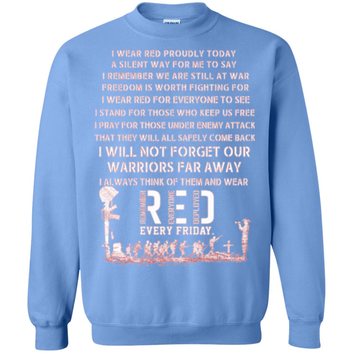 Red Friday Military T-shirt Wear Red Friday Carolina Blue