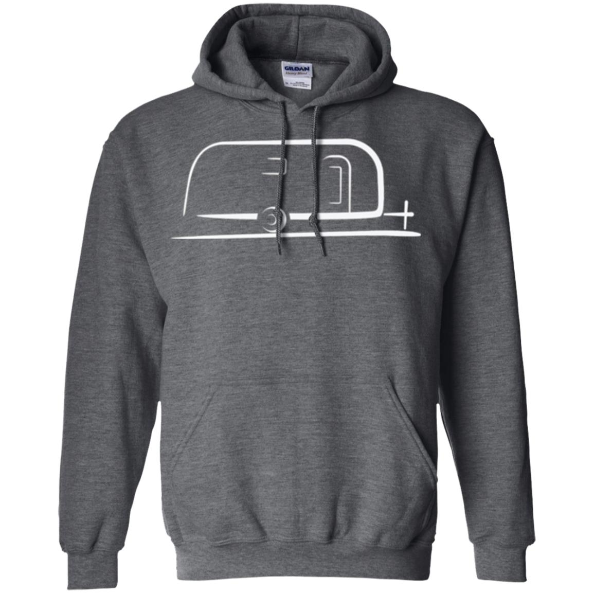 Vintage Airstream Style Streamlined Trailer T-shirt Dark Heather