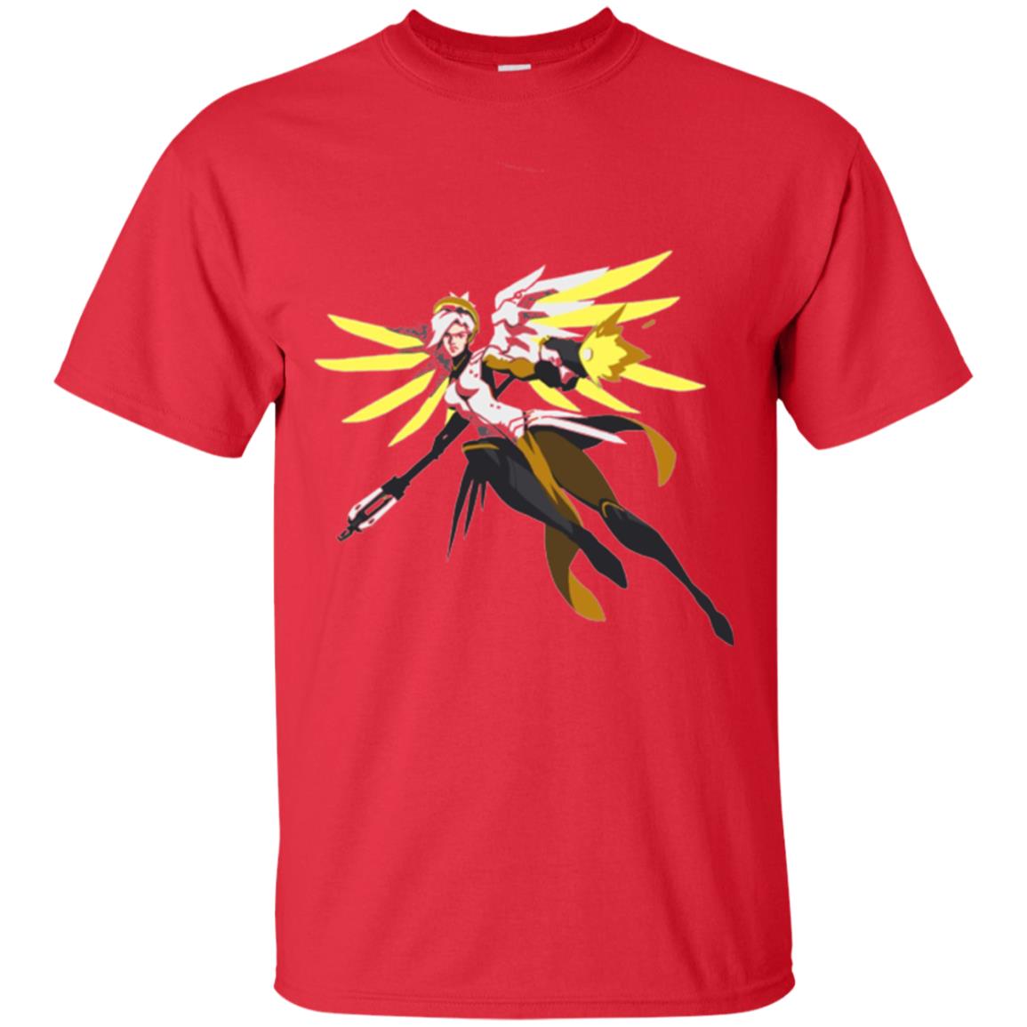 Overwatch Mercy Battle Ready Spray T-shirt Red