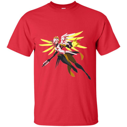 Overwatch Mercy Battle Ready Spray T-shirt Red