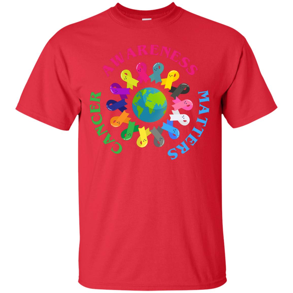 All Cancer Ribbons For All Cancer Awareness T-shirt Red