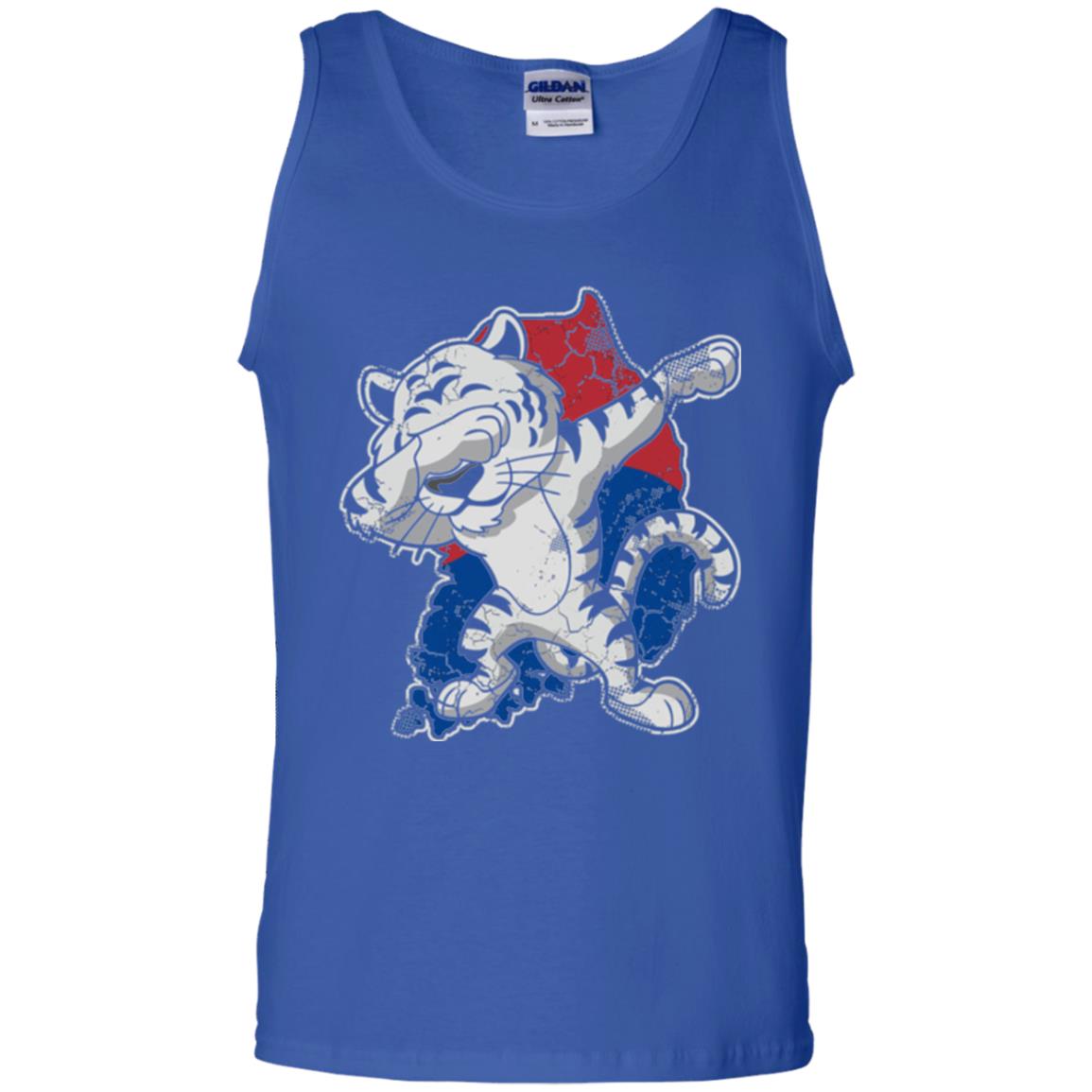 Dabbing White Tiger South Korea Flag T-shirt Royal
