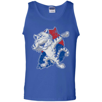 Dabbing White Tiger South Korea Flag T-shirt Royal