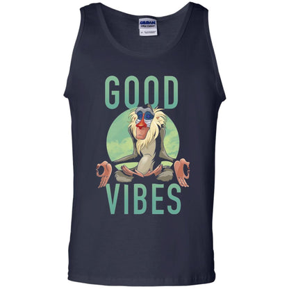 Disney Lion King Rafiki Meditate Good Vibes Graphic T-shirt Navy