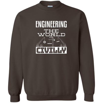 Engineering The World Civilly Civil Engineer T-shirt Dark Chocolate