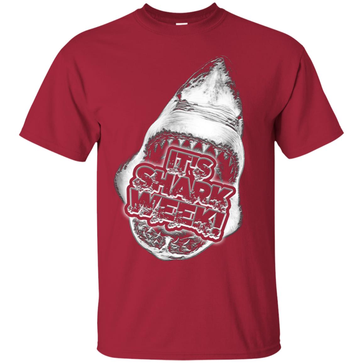 Every Day Of Shark Week T-shirt 2018 Cardinal