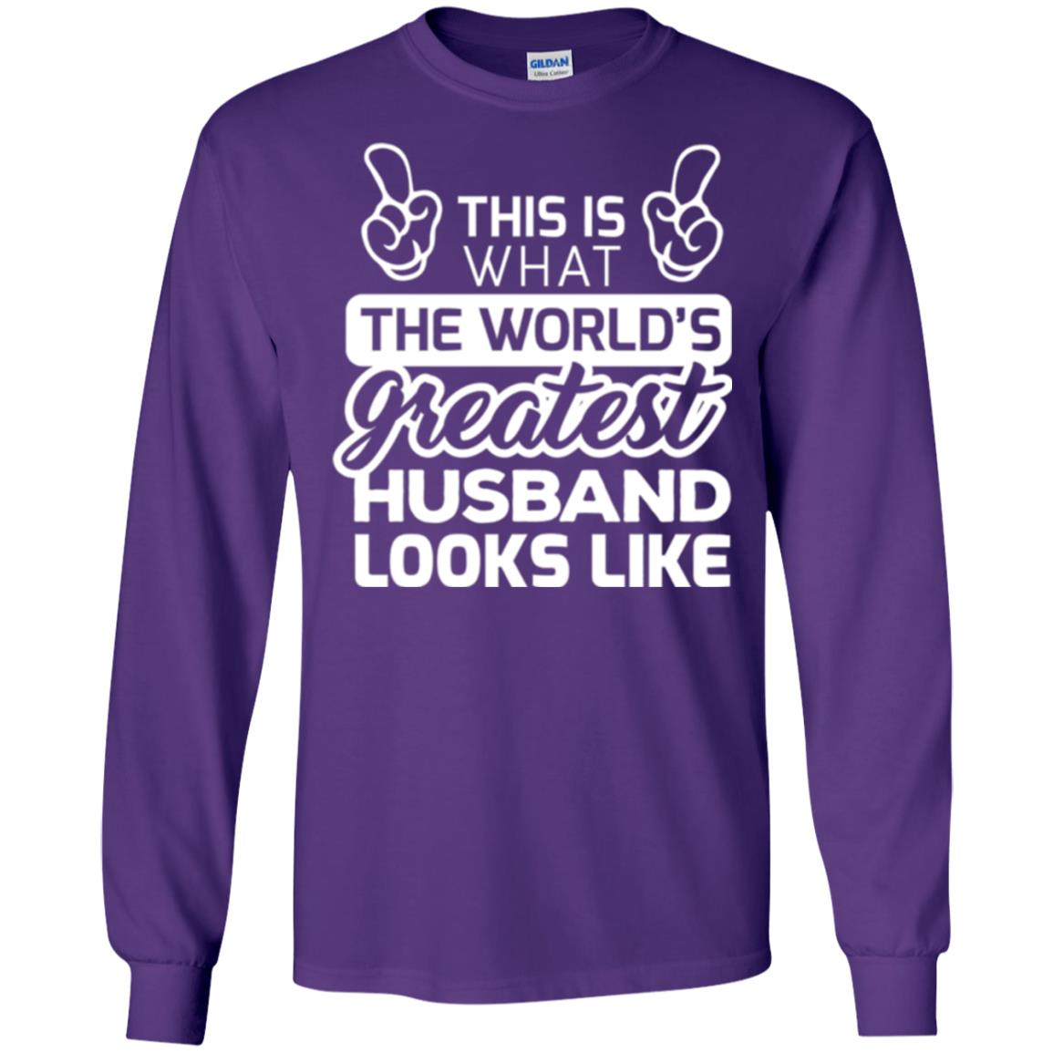 World_s Greatest Husband Best Husband Ever Looks Like T-shirt Purple