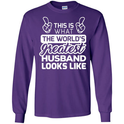 World_s Greatest Husband Best Husband Ever Looks Like T-shirt Purple