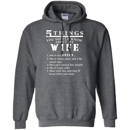 5 Things You Should Know About My Wife Husband T-shirt Dark Heather