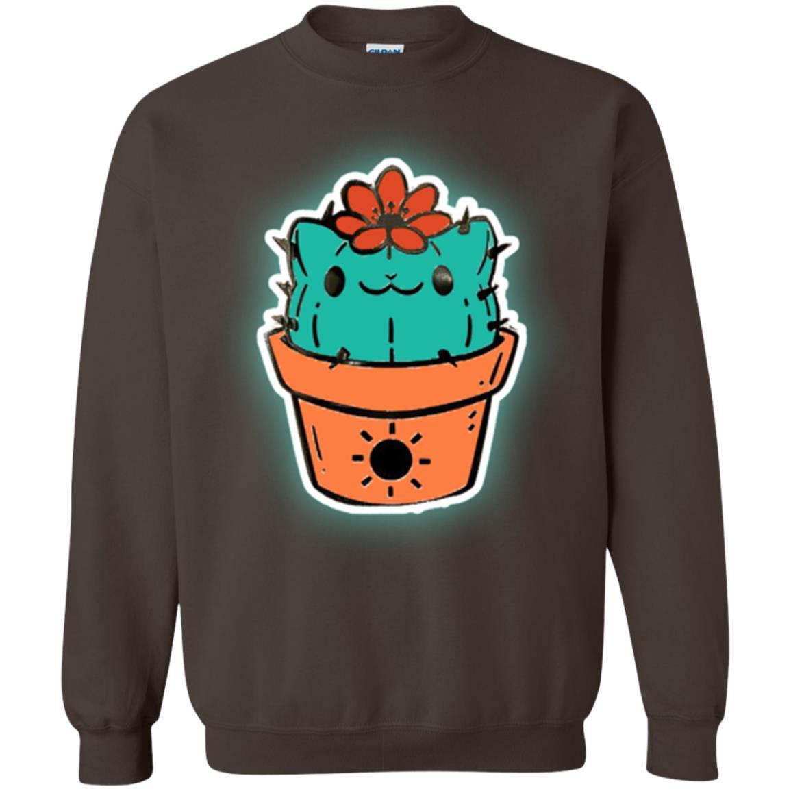 Cat Lover T-shirt Cactus Dog Catcus Dark Chocolate