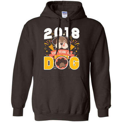 Funny Chinese New Year T-shirt 2018 The Year Of Dog Dark Chocolate
