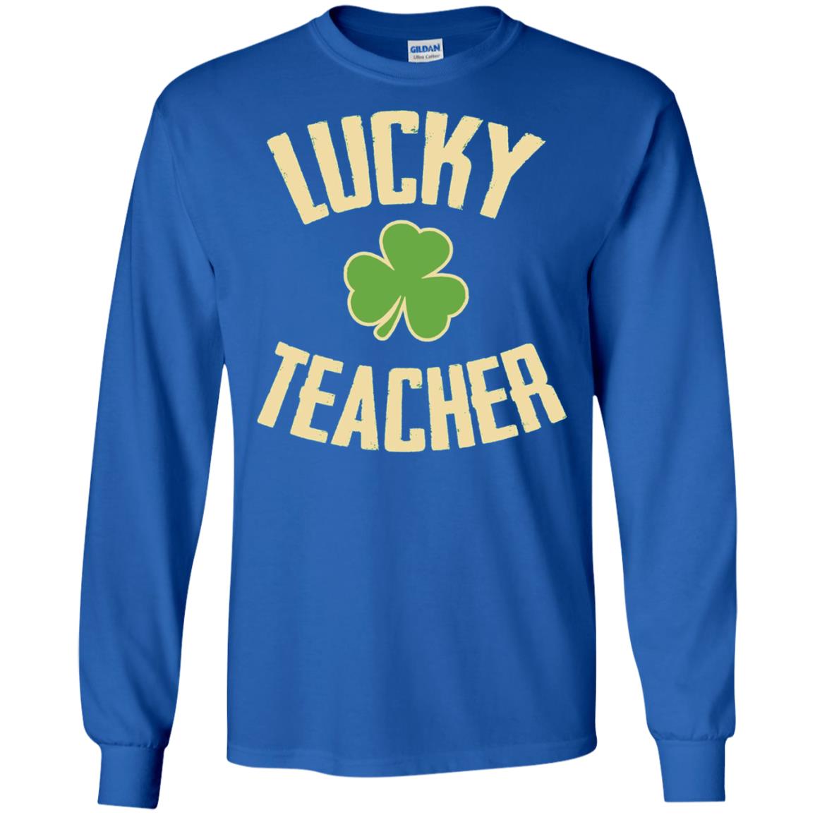 Lucky Teacher Shirt St. Patrick_s Day T-shirt Royal