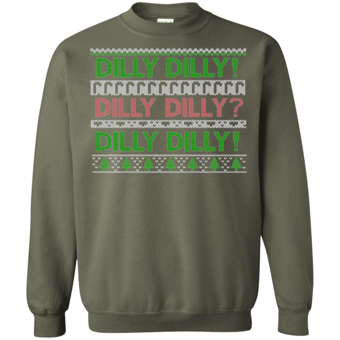 Christmas T-shirt Dilly Dilly Military Green